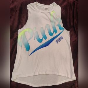 PINK tank top, tye dye size xs